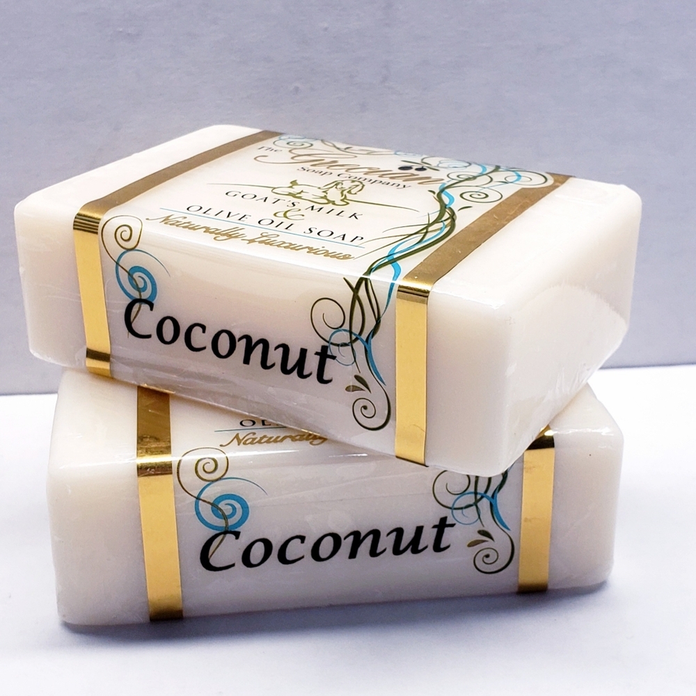 The Grecian Soap COCONUT Goat's Milk & Olive Oil Natural Beauty Bar, 6 oz(2pack)